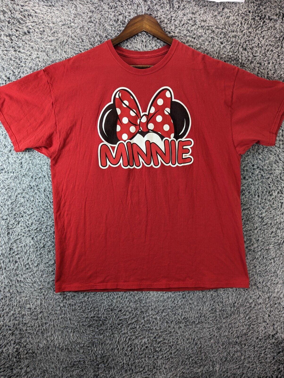 Disney Minnie Mouse T Shirt Women\'s 2X Red Walt Disneyland World Short Sleeve 