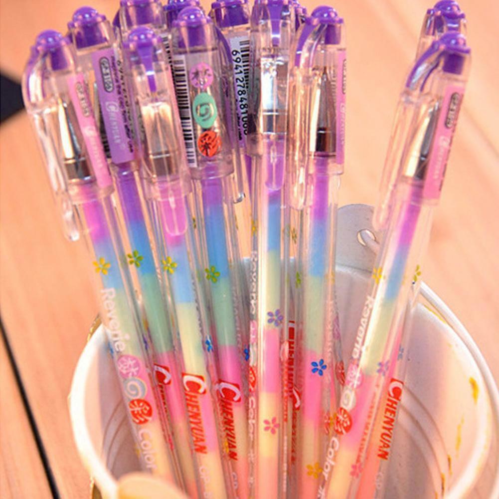 10 Pcs Creative Highlighters Gel Pen School Office Supplies Cute Gift Stationery