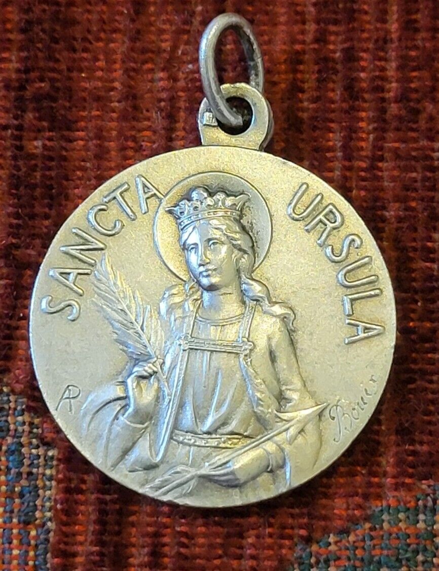 St. Ursula Vintage & New Medallion Catholic France Patron Of Students
