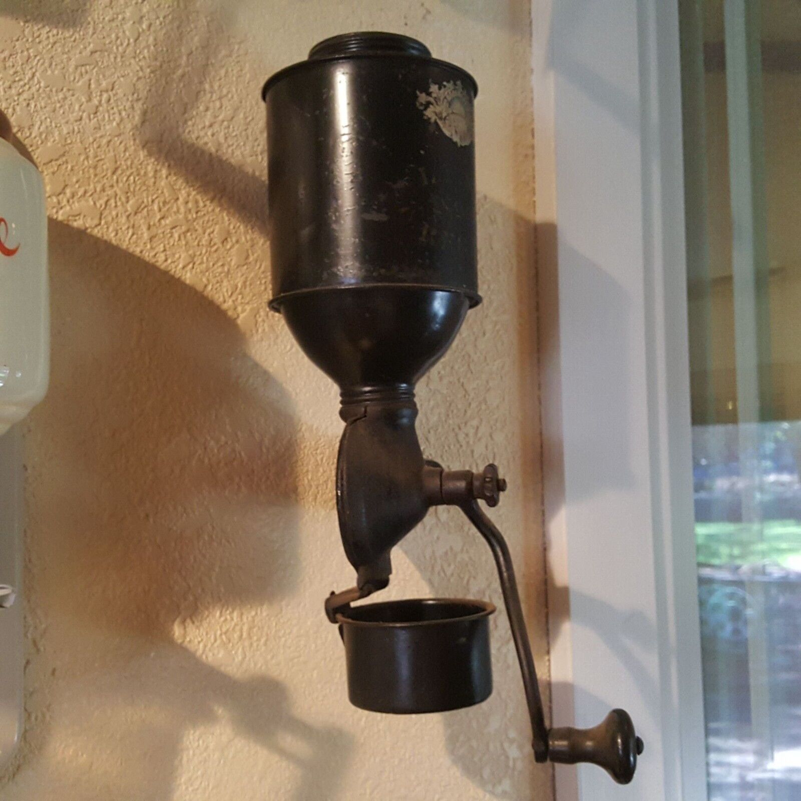 Vintage Regal #44 Wall-Mounted Coffee Grinder Cast Iron and Tin