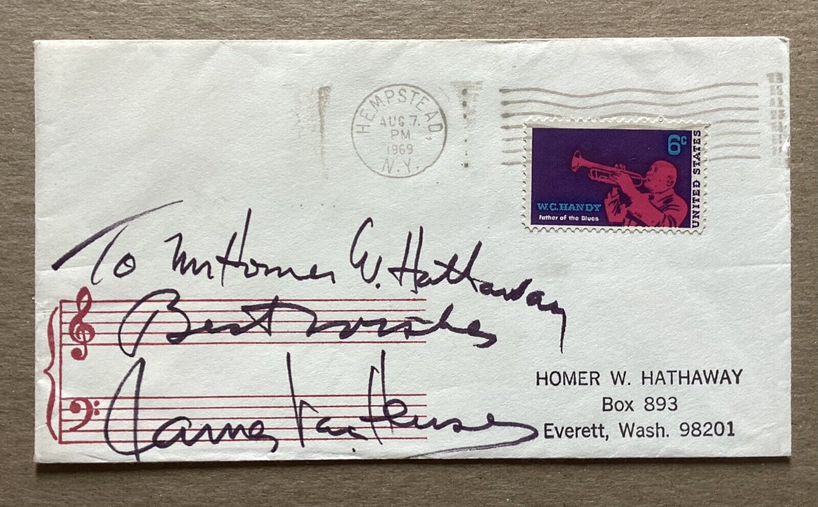 VTG James van Heusen Autograph (American Composer 1913-1990)/ Music Autograph
