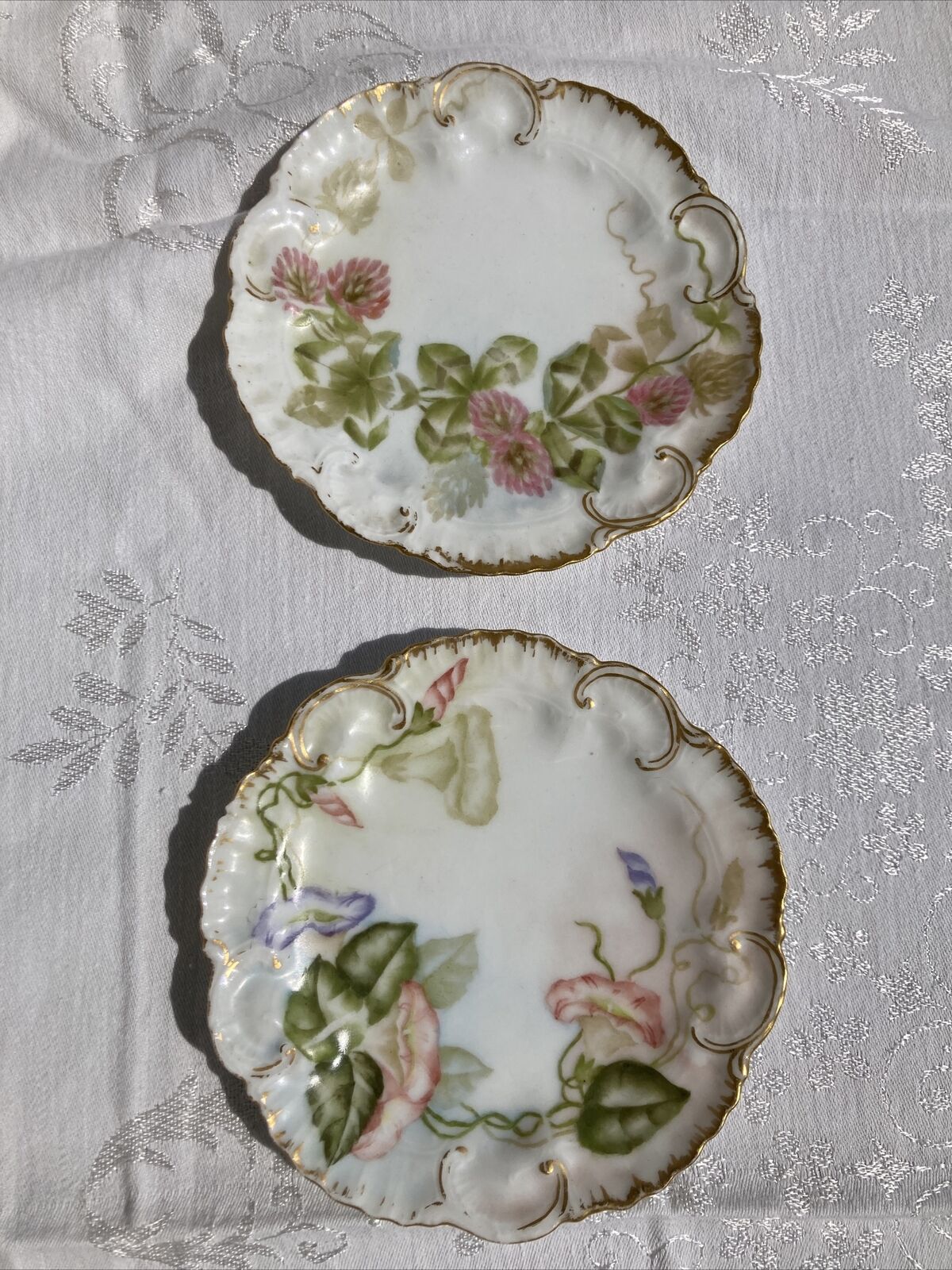 Lot of 2 Hand Painted Limoges Plates Floral Pattern