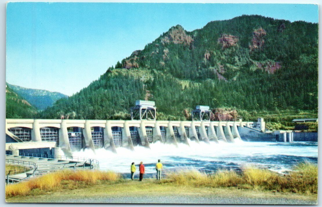 Postcard - Bonneville Dam, Columbia River - Oregon