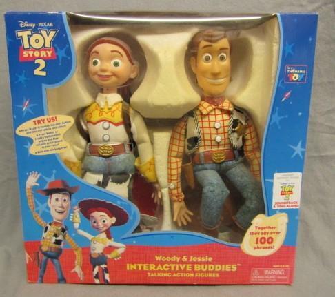 Toy Story 2 Woody & Jessie Interactive Talking Action Figures 100 Phrases Songs