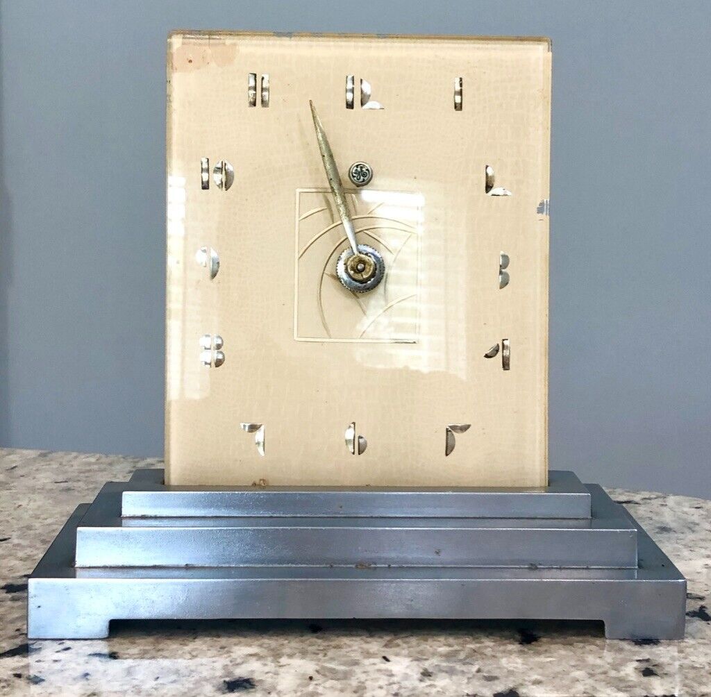 Antique GE Breton Art Deco Machine Age Clock by John Rainbault 1937-1939 Rare