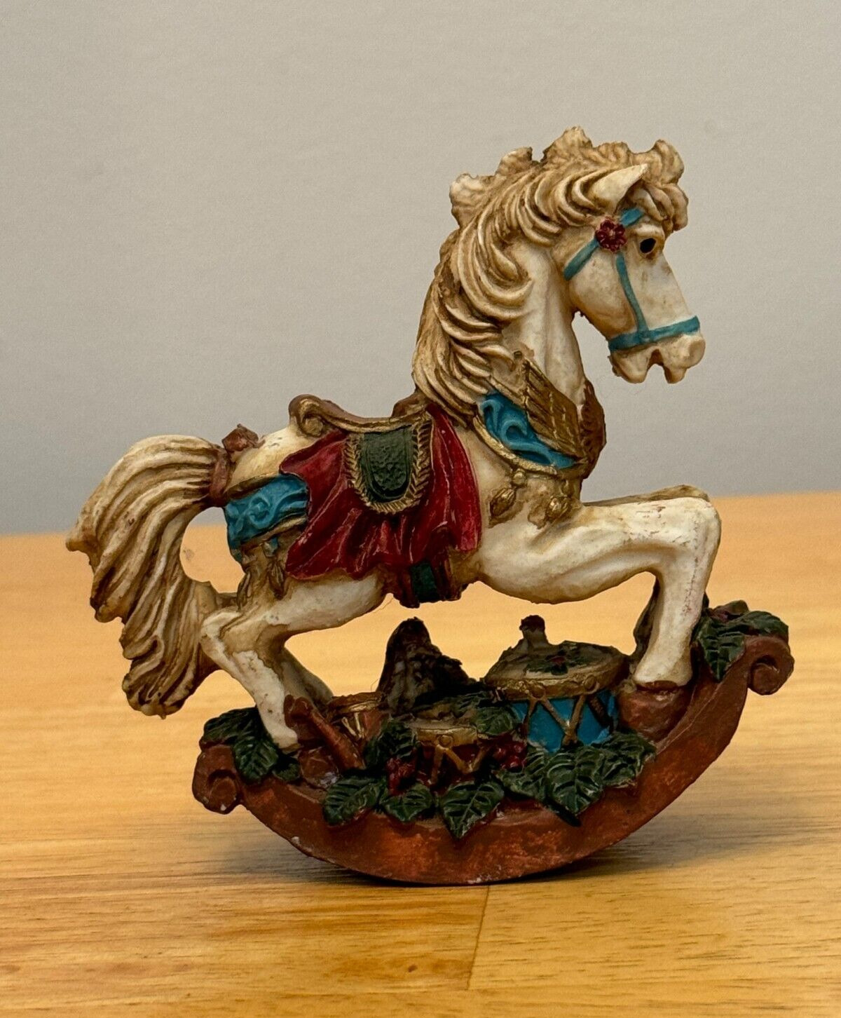Vintage Resin Composite Christmas Rocking Horse Country Collection 4
