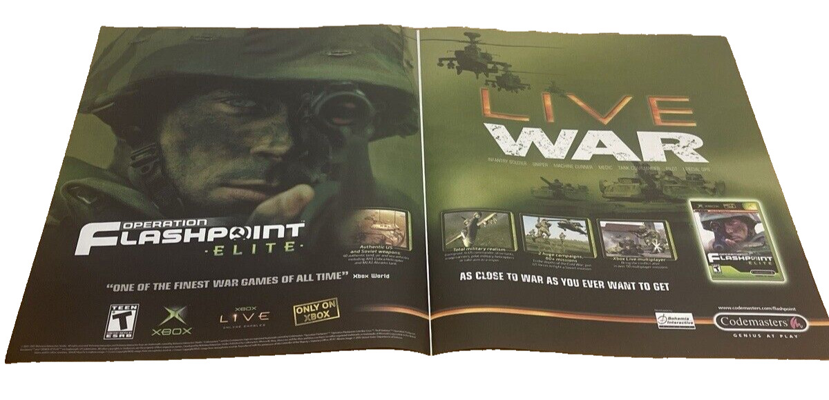 Operation Flashpoint Elite 2006 Double Page Video Game Magazine Print Ad