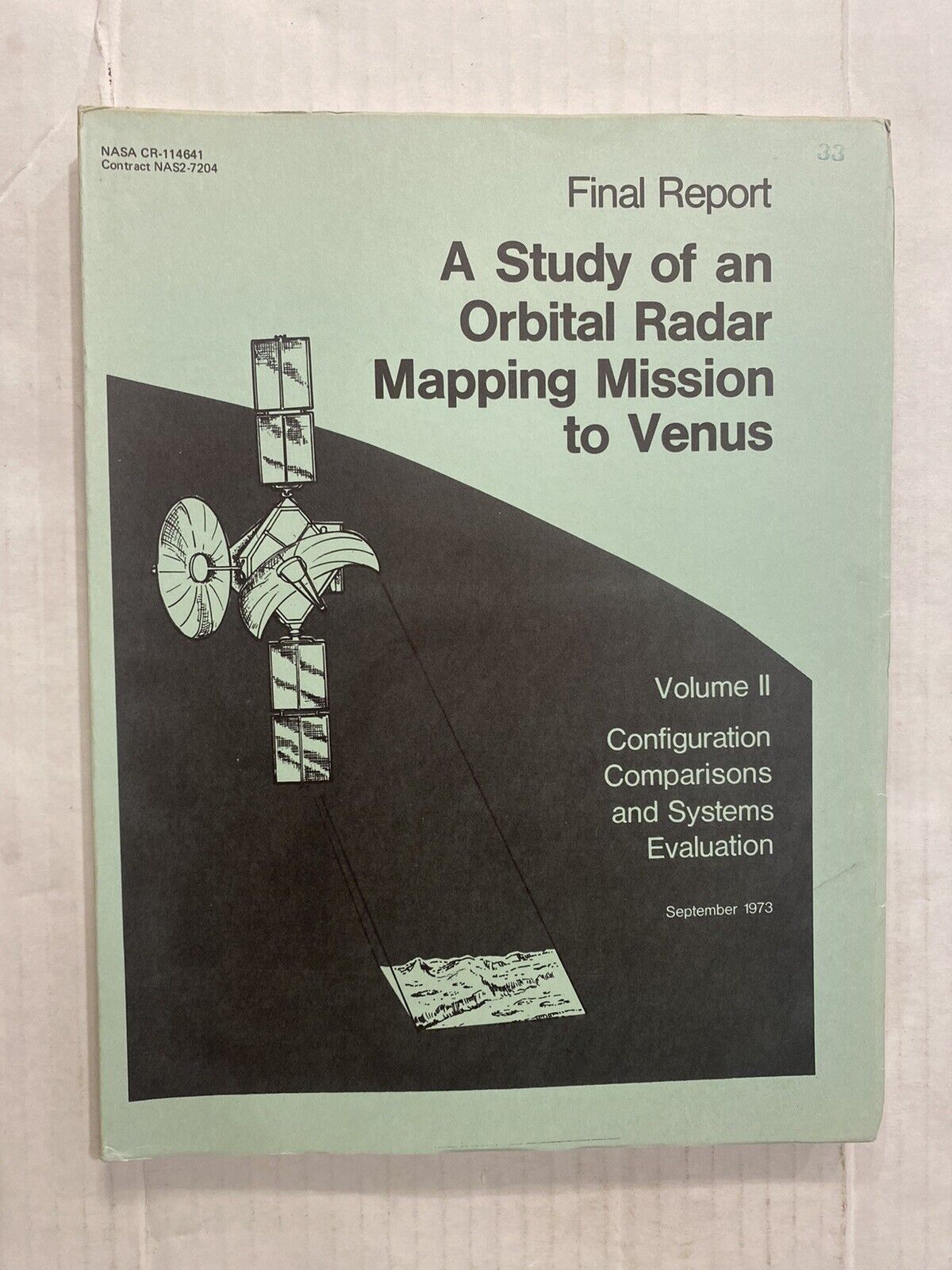NASA CR-114641 Final Report Study Of An Orbital Radar Mapping Mission To Venus 