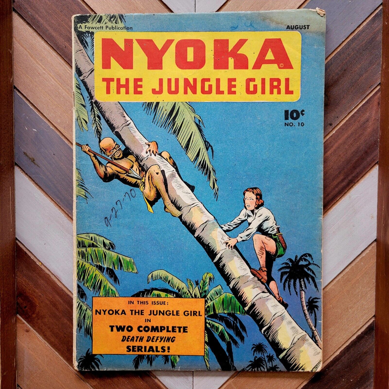 NYOKA: JUNGLE GIRL #10 VG/FN (Fawcett 1948) Scarce PRE-CODE 1st Print 10c Cover