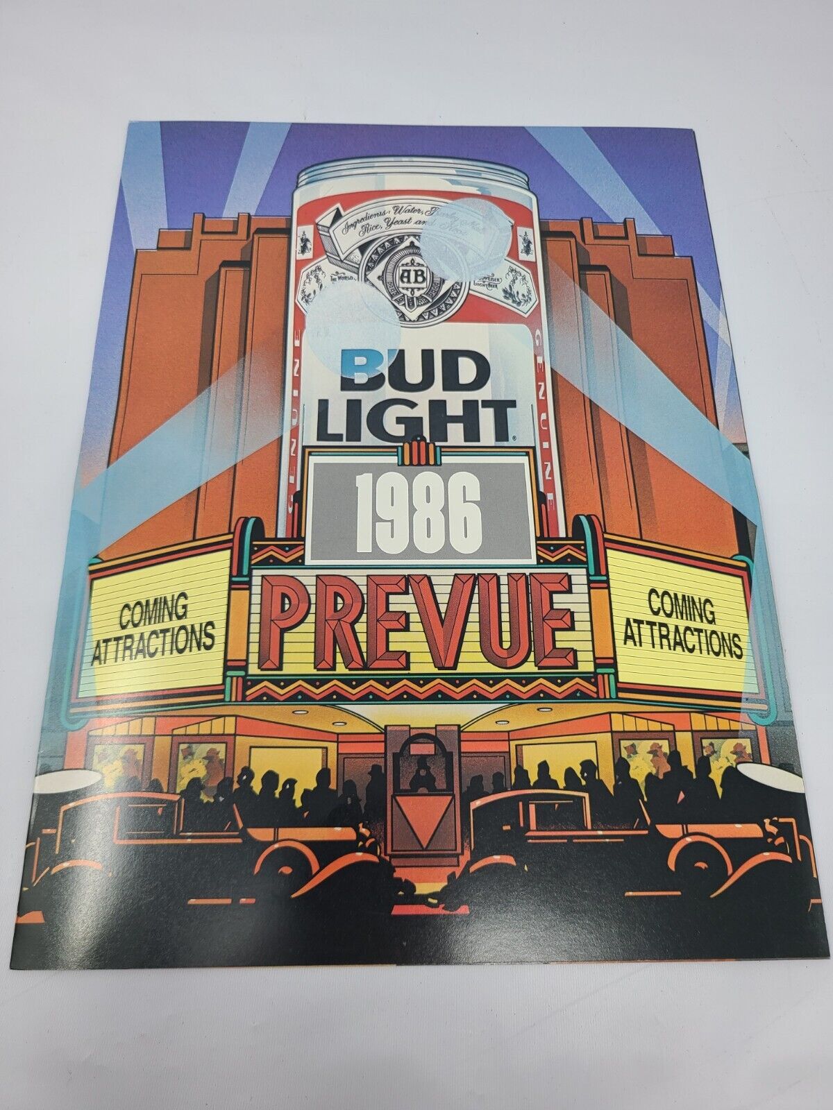 Vintage 1986 Bud Light Prevue Brochure w/ 3-D Glasses Budweiser Anheuser-Busch