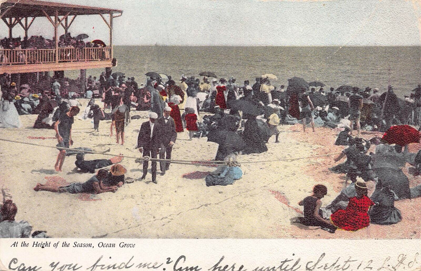 At the Height of the Season, Ocean Grove, New Jersey, Postcard, Used, Circa 1905