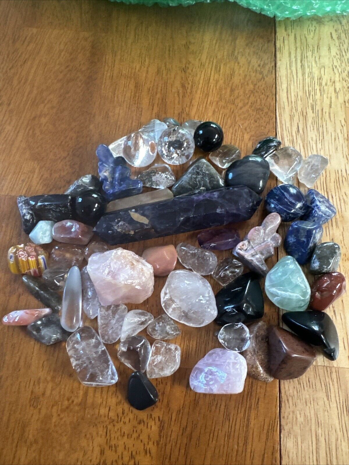 Whole Lot Raw Stones Collection Obsidian,smoky Quarts, Rose Jewerly Making