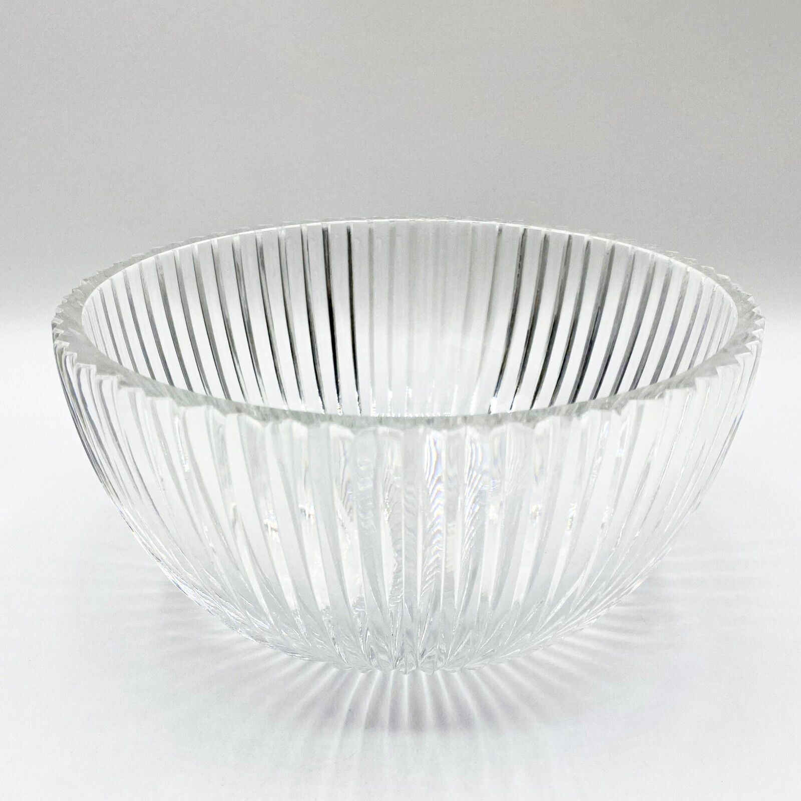 AFORS Vintage Swedish Cut Crystal Bowl Ribbed Fluted Design - KOSTA BODA
