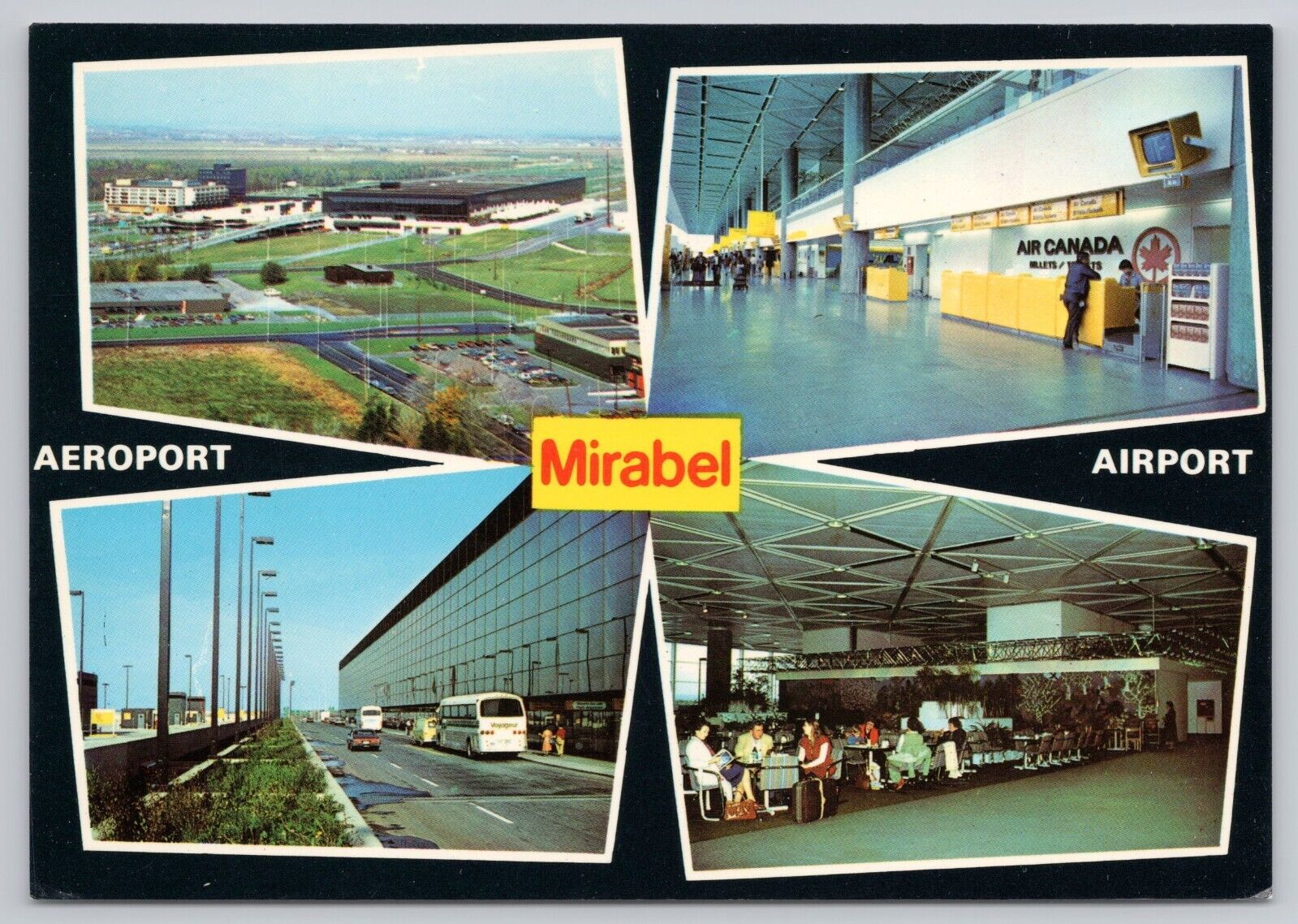 Montreal Quebec Canada, Mirabel Airport Multi View, Vintage Postcard