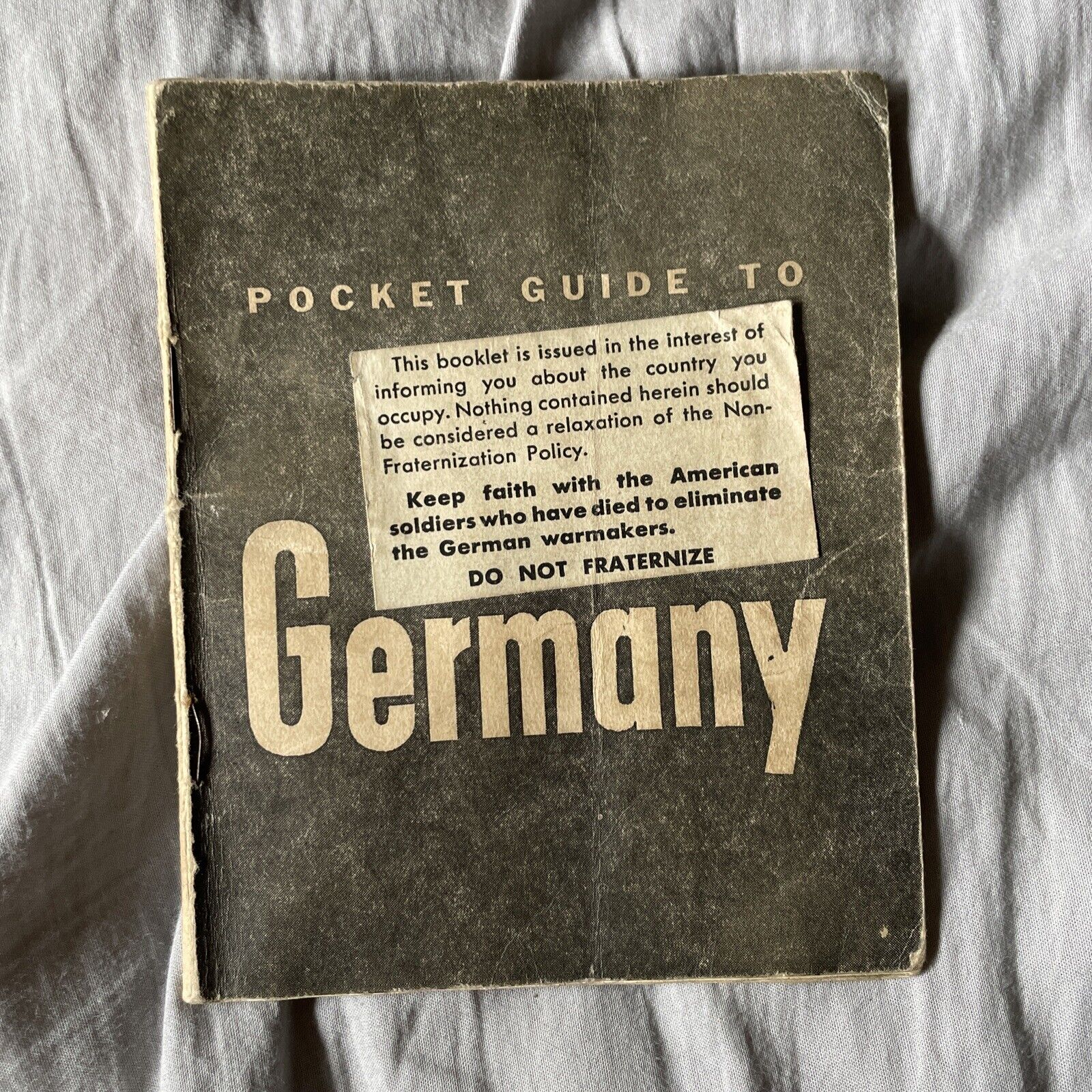 WWII Pocket Guide To Germany Booklet - For American Military Personnel
