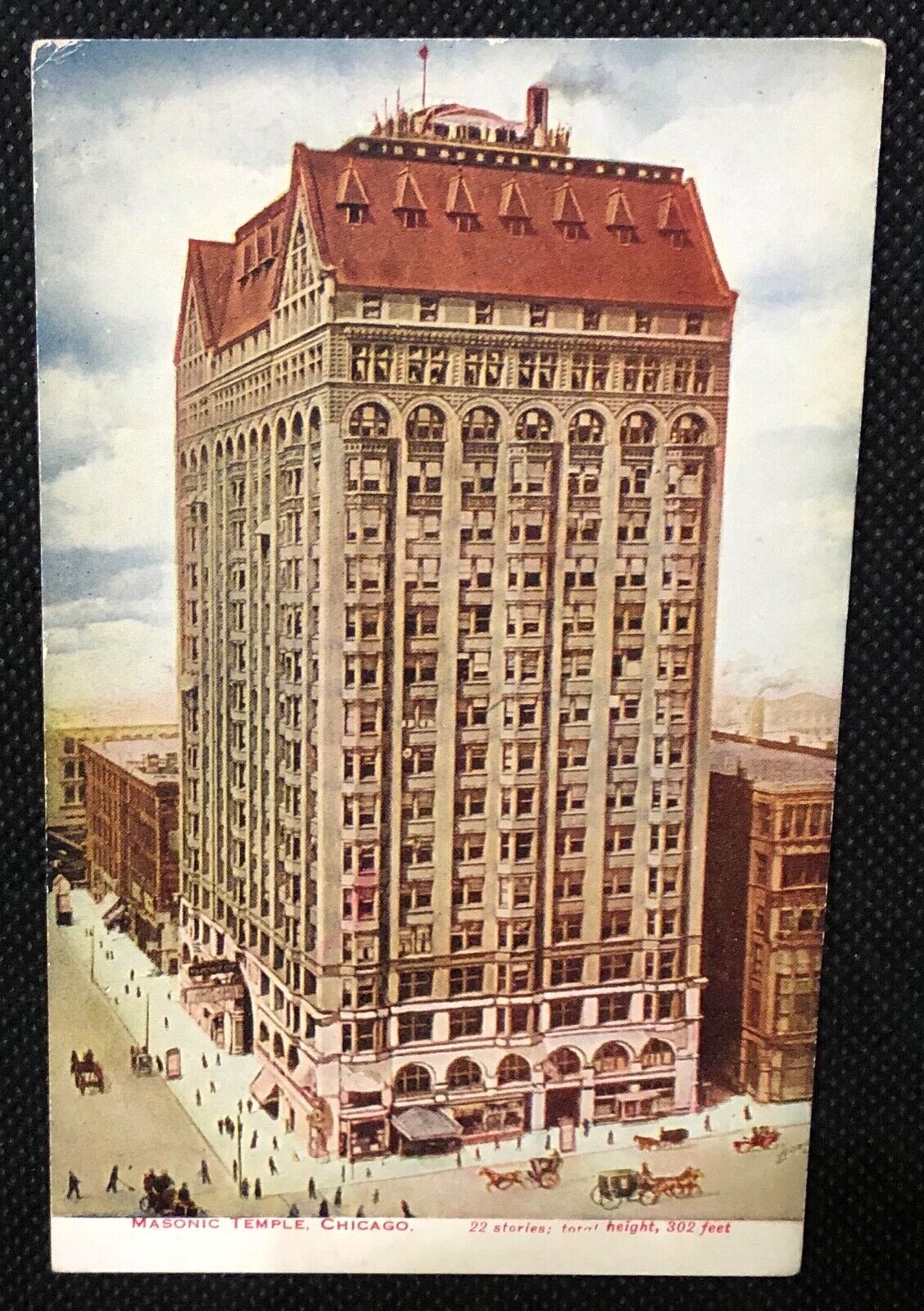 Vintage Postcard Masonic Temple Chicago #164