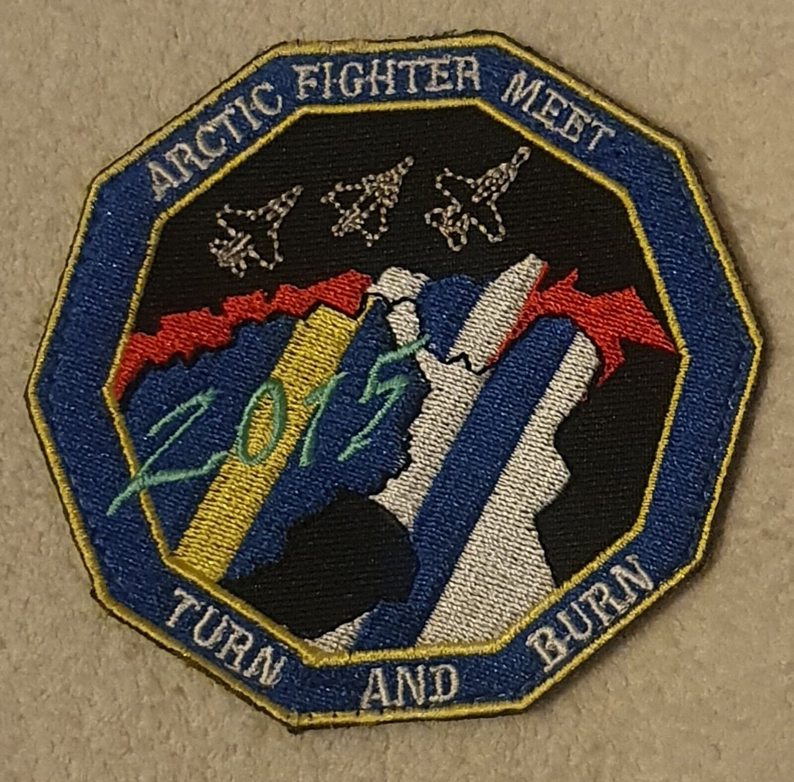 FINNISH ,RNOAF,SWEAF AIRFORCE F 16  ARCTIC FIGHTER MEET  2015 RARE  PATCH 
