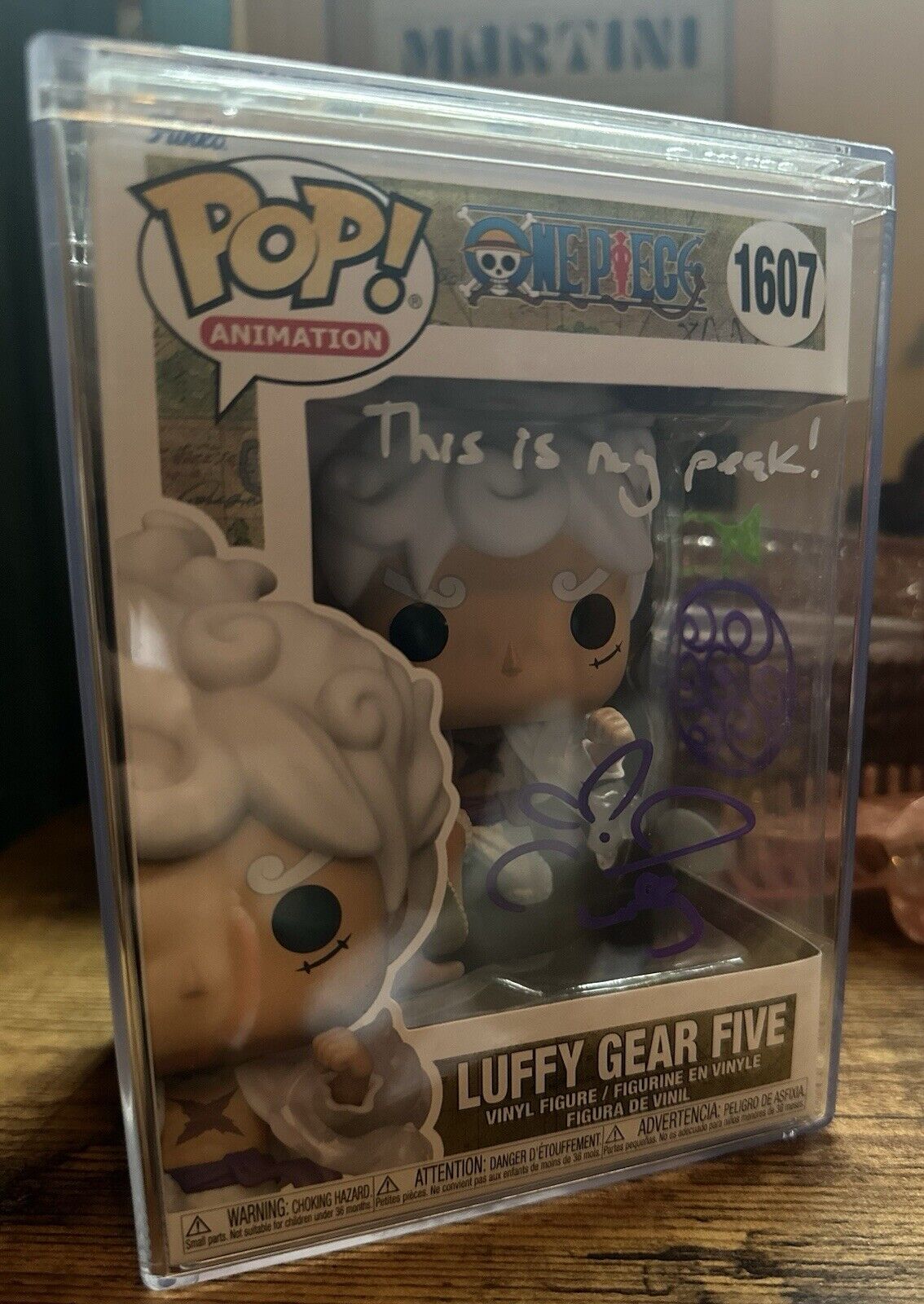 Funko Pop Animation One Piece Luffy Gear Five 5 1607 Signed, Cert & Drawing