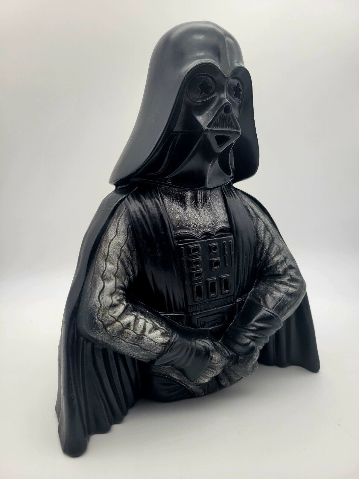 Vintage 1970's SW Star Wars 12” Darth Vader Ceramic Lamp Display Bust Cool Paint