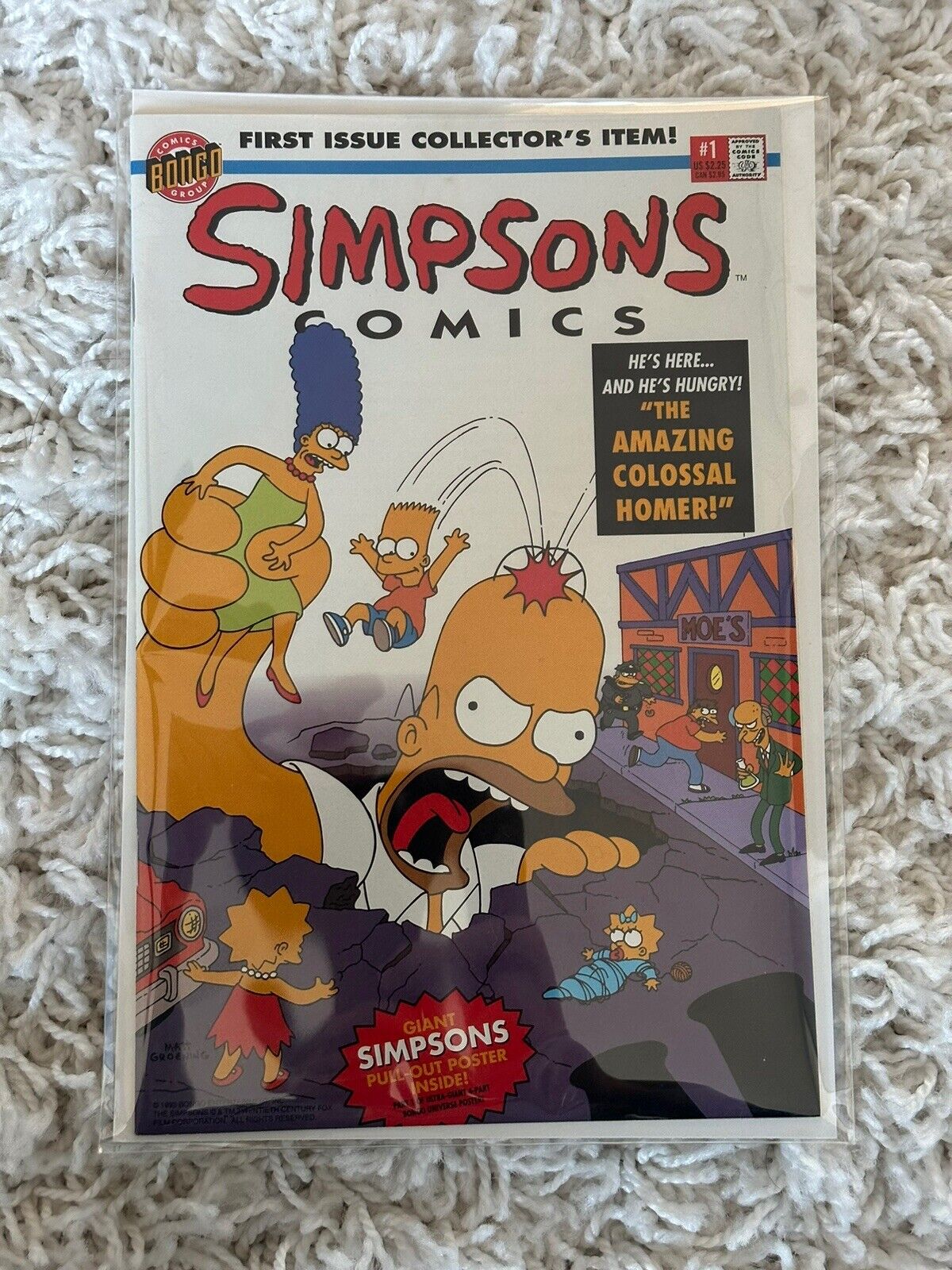 Simpsons Comics # 1 Cover A NM Bongo Comics 1993 | Poster Attached | High Grade