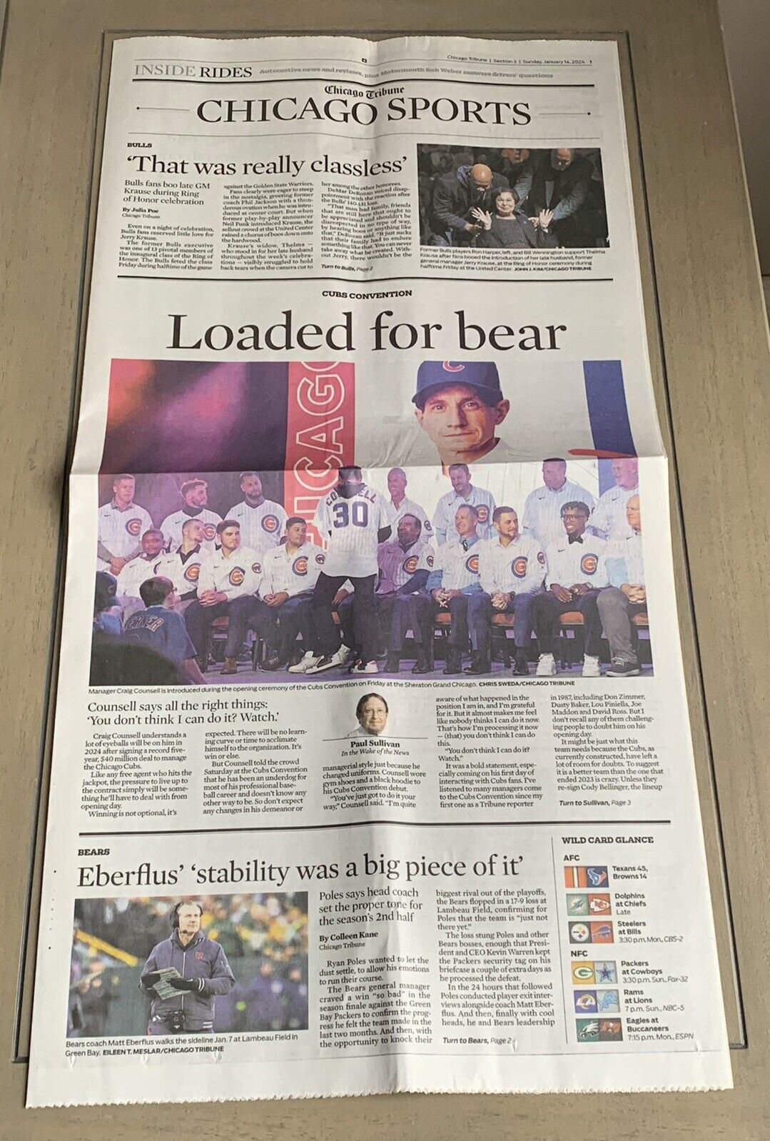 Craig Counsell Chicago Cubs Convention - Chicago Tribune - January 14, 2024