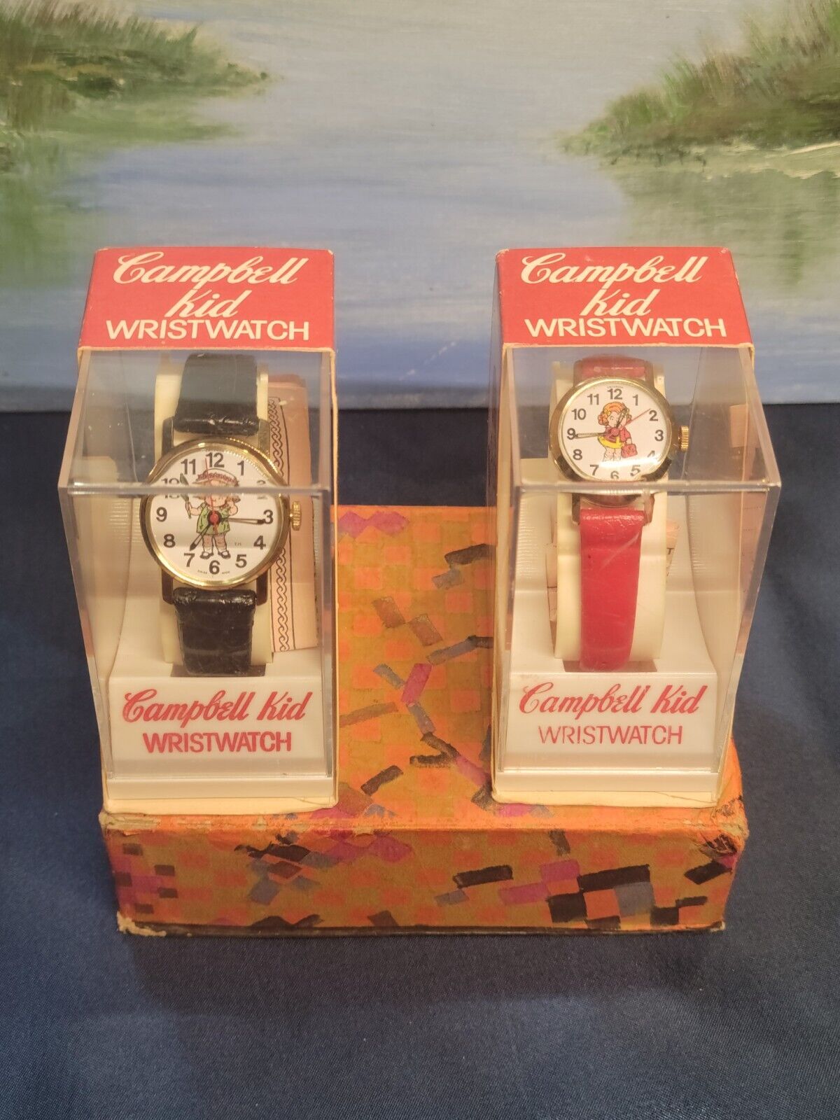 Vintage CAMPBELL'S Soup Kids Watch With Display Case NIB Criterion