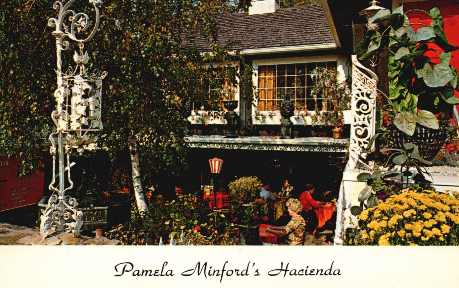 Postcard PA New Hope Pamela Minfords Hacienda Chrome Vintage PC J5540