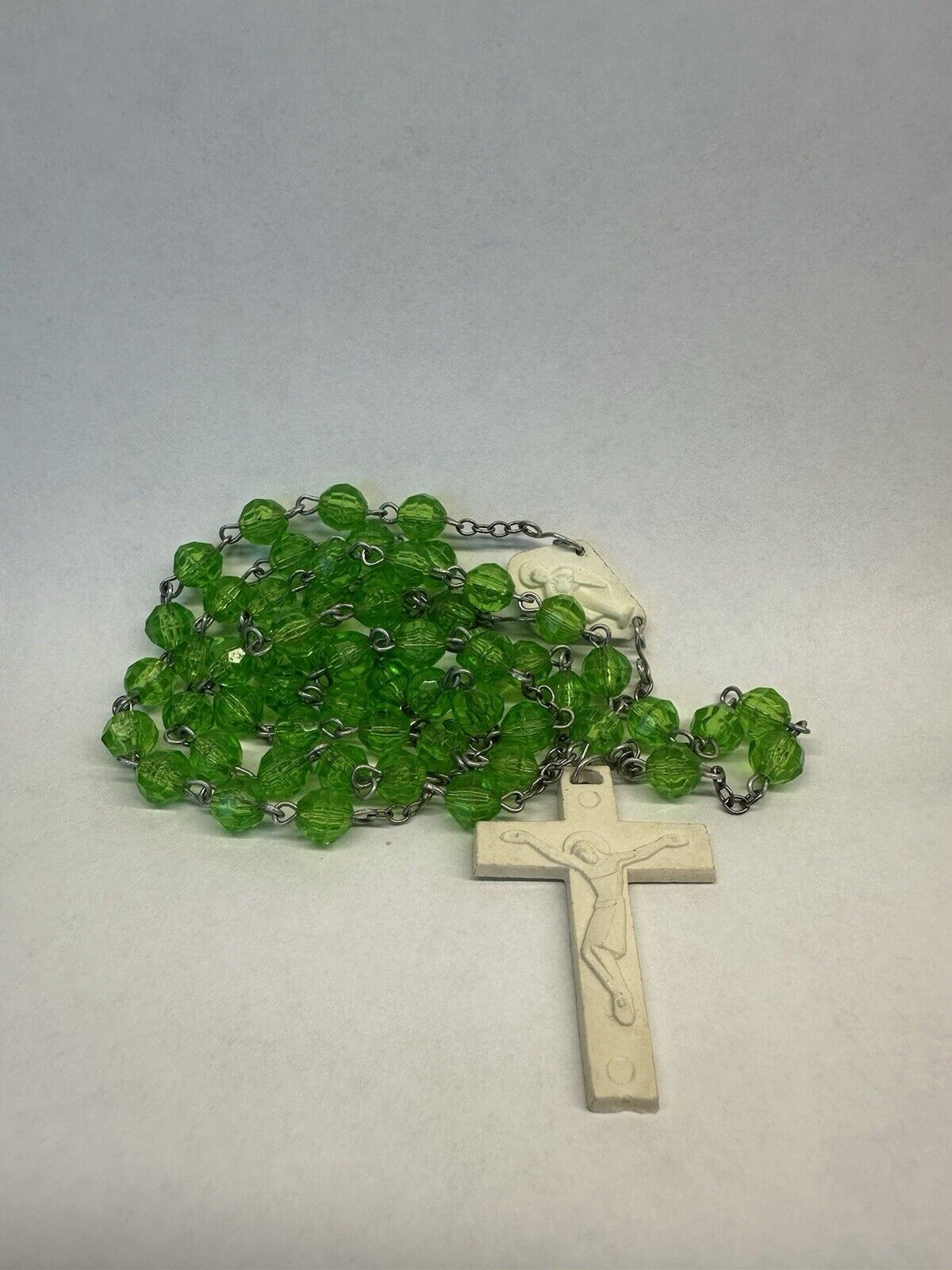 Vintage Green Rosary 