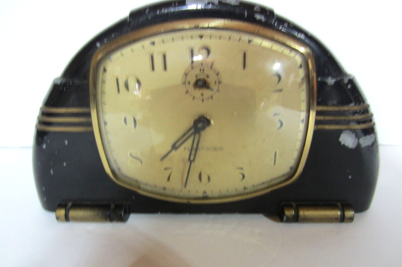 Vintage Art Deco Wind-Up 1940s Ingraham Alarm Clock Fleetwood **PARTS REPAIR**