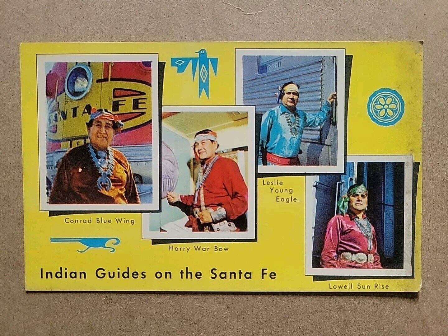 Santa Fe Indian Guides Multi View Postcard Albuquerque New Mexico
