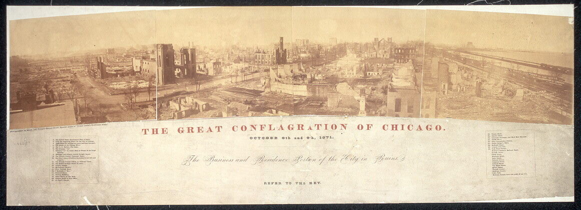 1871 Panorama: The great conflagration of Chicago October 8th,9th,1871 1