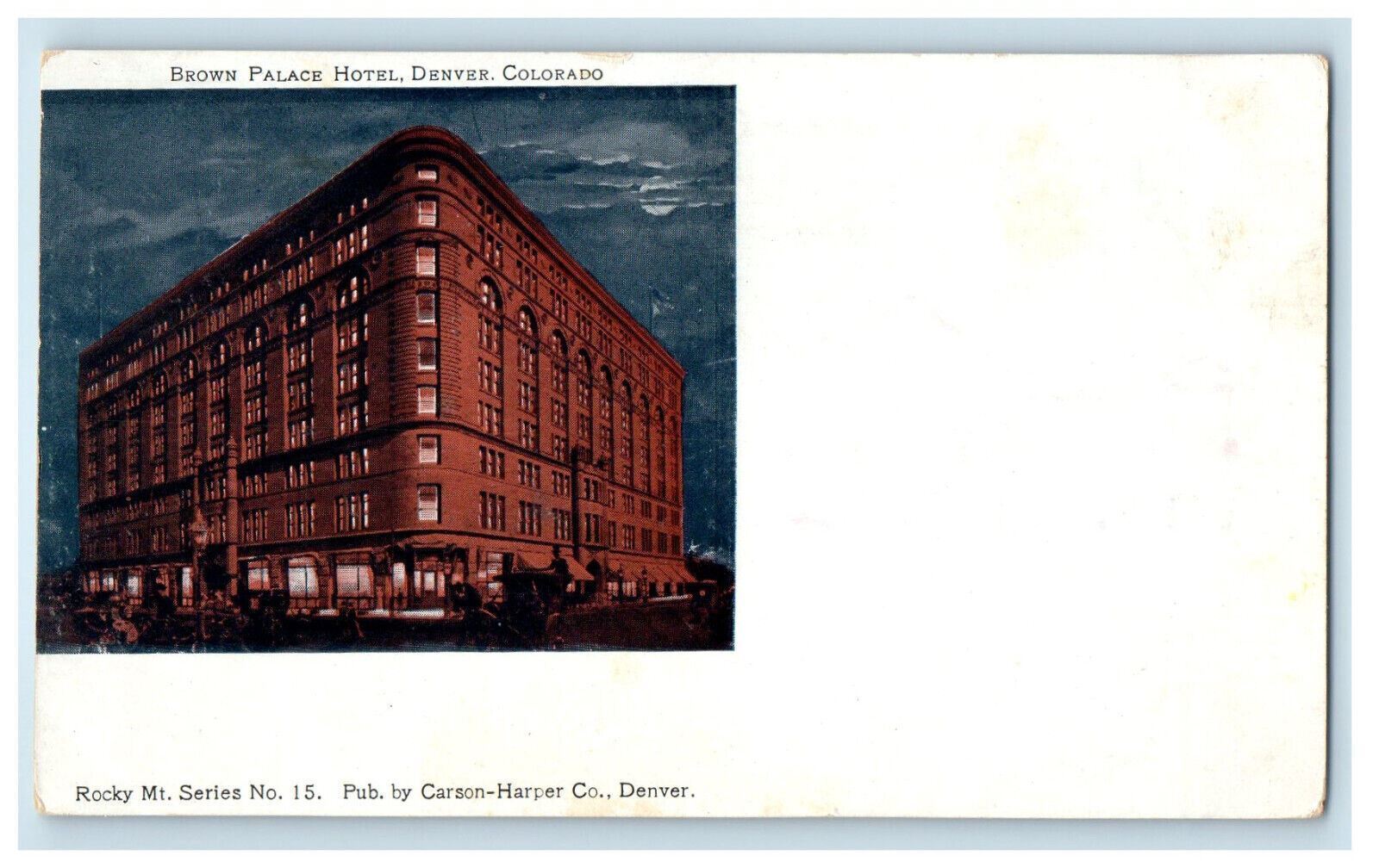 c1900s Brown Palace Hotel, Denver, Colorado CO PMC Unposted Postcard