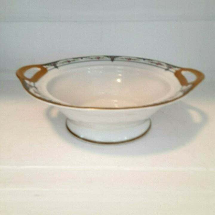 Antique French two handled serving bowl from Haviland Limoges