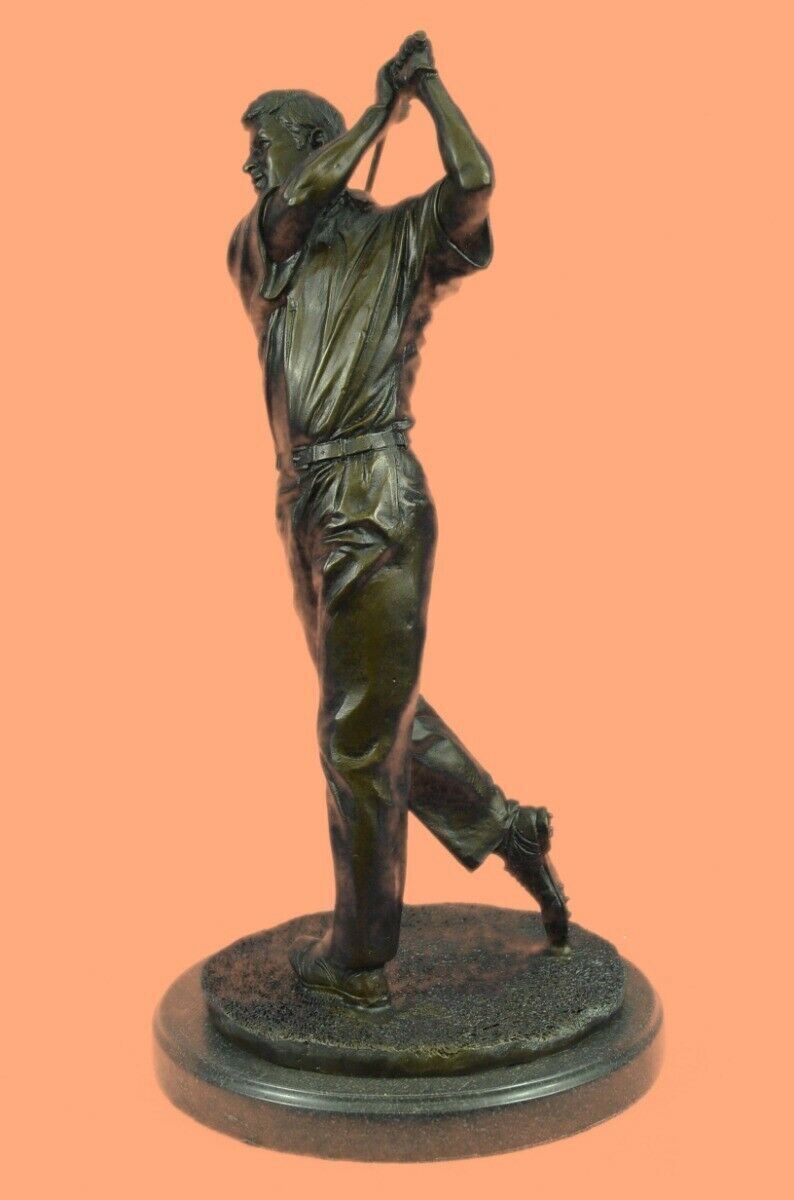 Rare Ben Hogan Golfer Bronze Marble Statue Golf Pro Shop Collector Sculpture NR