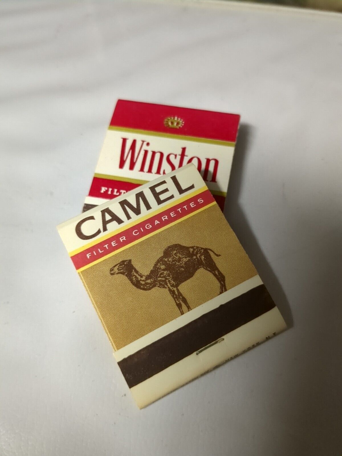 1970's Vintage Winston + Camel Cigarettes Advertising Matchbooks Full Unstruck