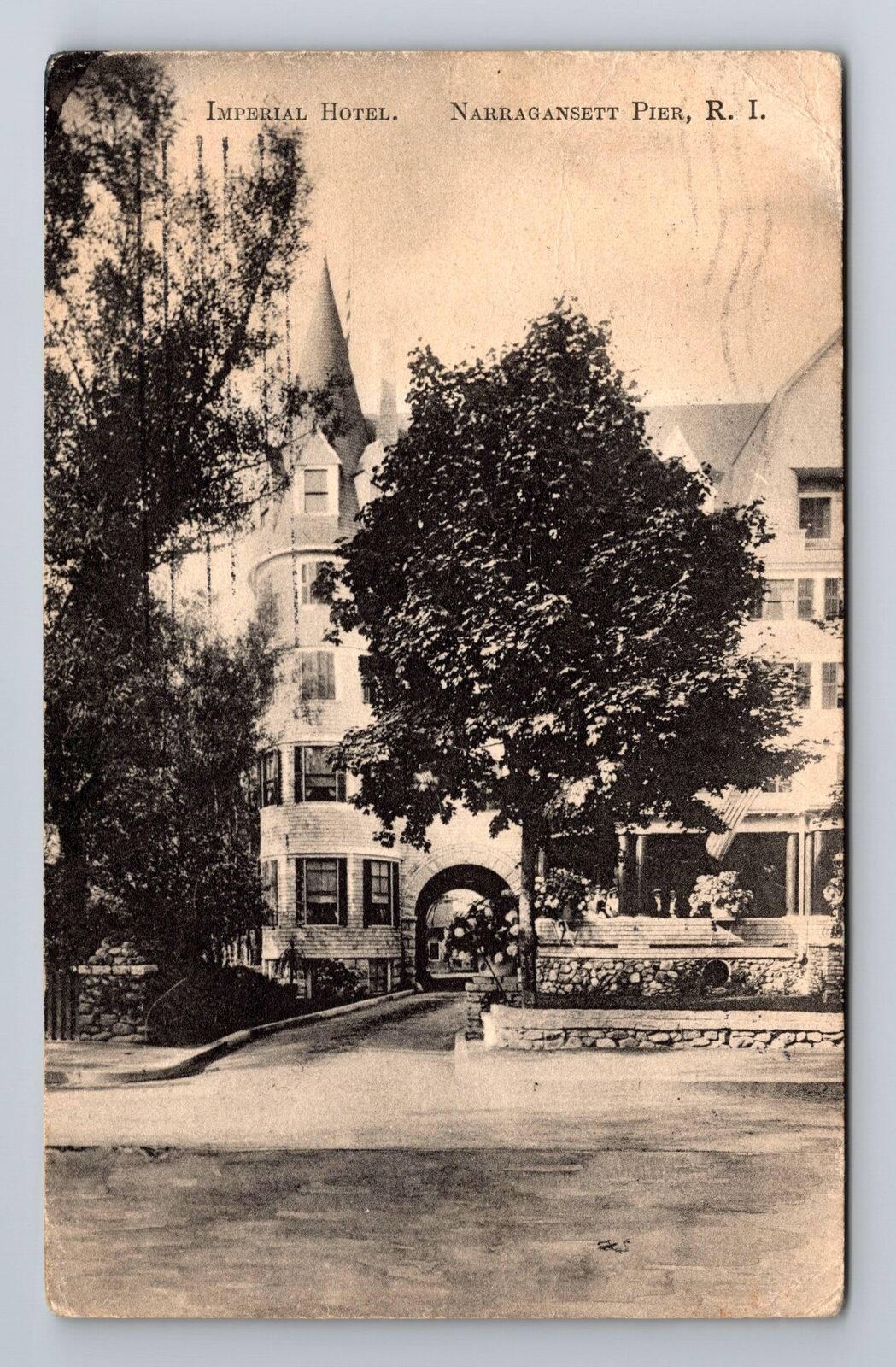 Narragansett Pier RI-Rhode Island Imperial Hotel  Vintage c1910 Postcard