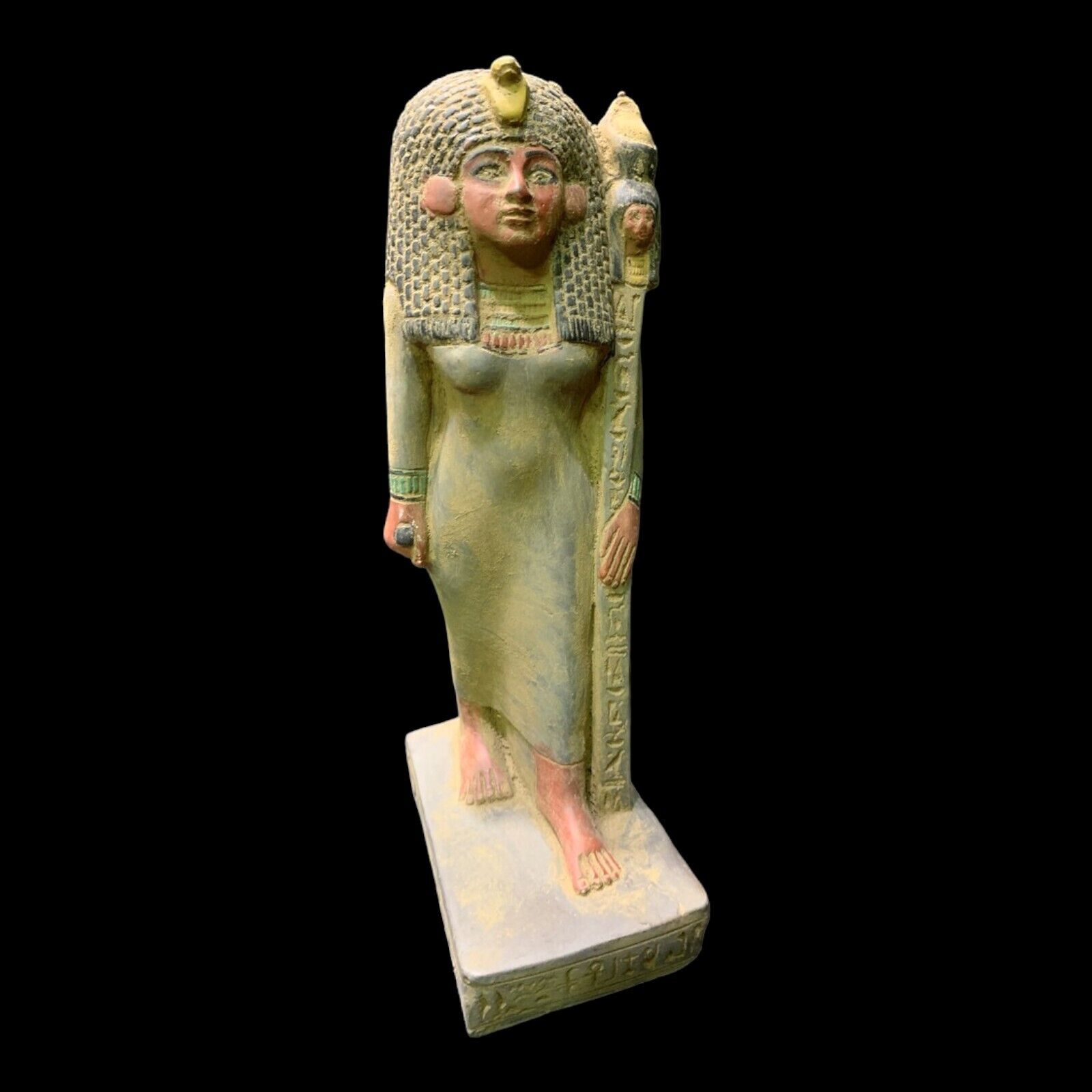 RARE ANTIQUE ANCIENT EGYPTIAN Large Statue Goddess Hathor Heavy Stone