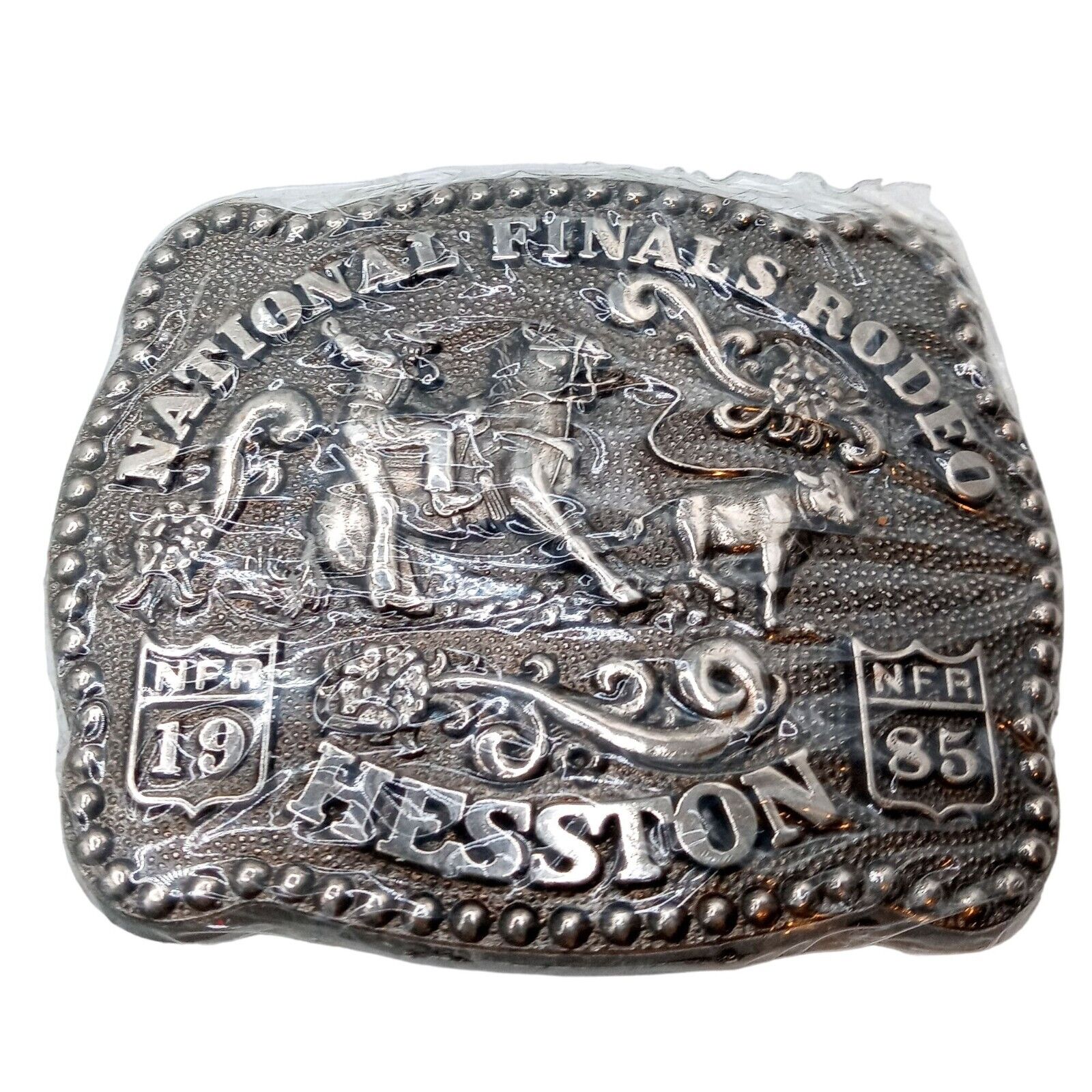 1985 Small Rodeo Belt Buckle NFR Youth Roping Kids National Finals NOS