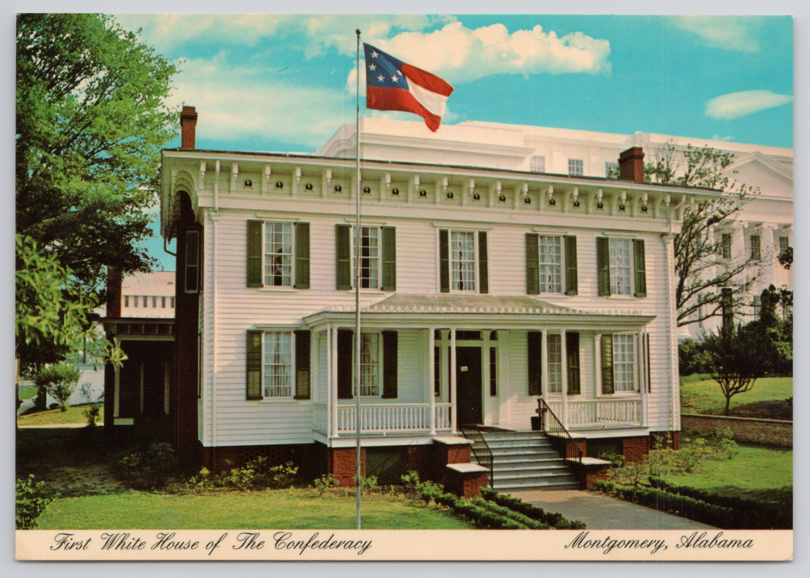 Montgomery AL White House of the Confederacy Continental Chrome Vtg Postcard