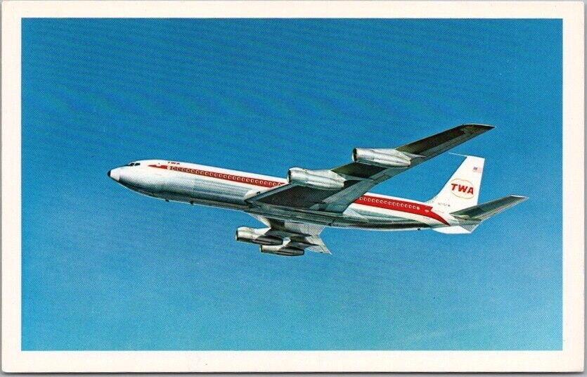 c1950s TRANS WORLD AIRLINES Advertising Postcard 