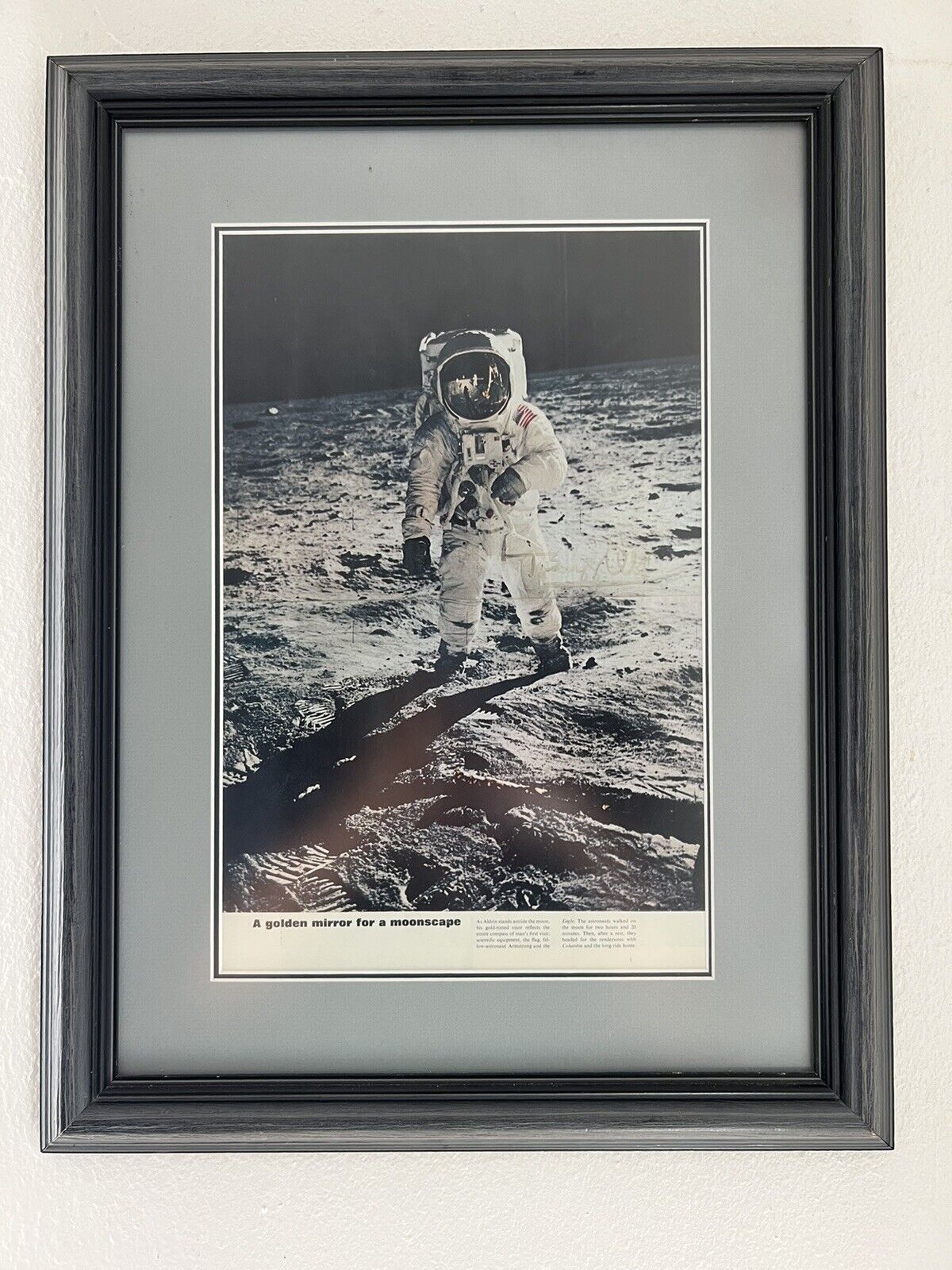 Buzz Aldrin, Autograph signed Moon Landing Color Photograph Article Framed 16x21