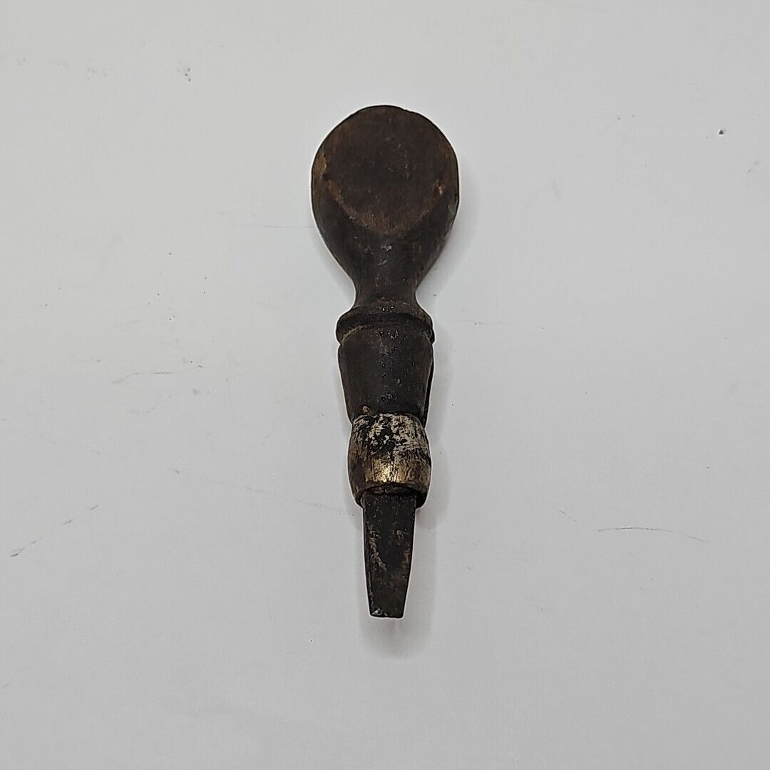 Old Wood Handle Small Flat Screw Driver Approx. 4\