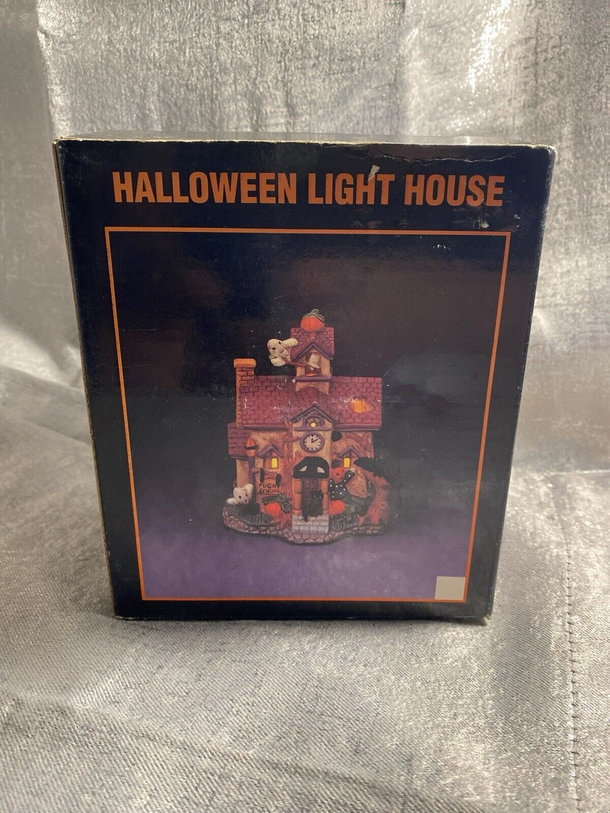 Vintage Halloween Light House Ghost Pumpkins Ghoul House Keep Out RIP