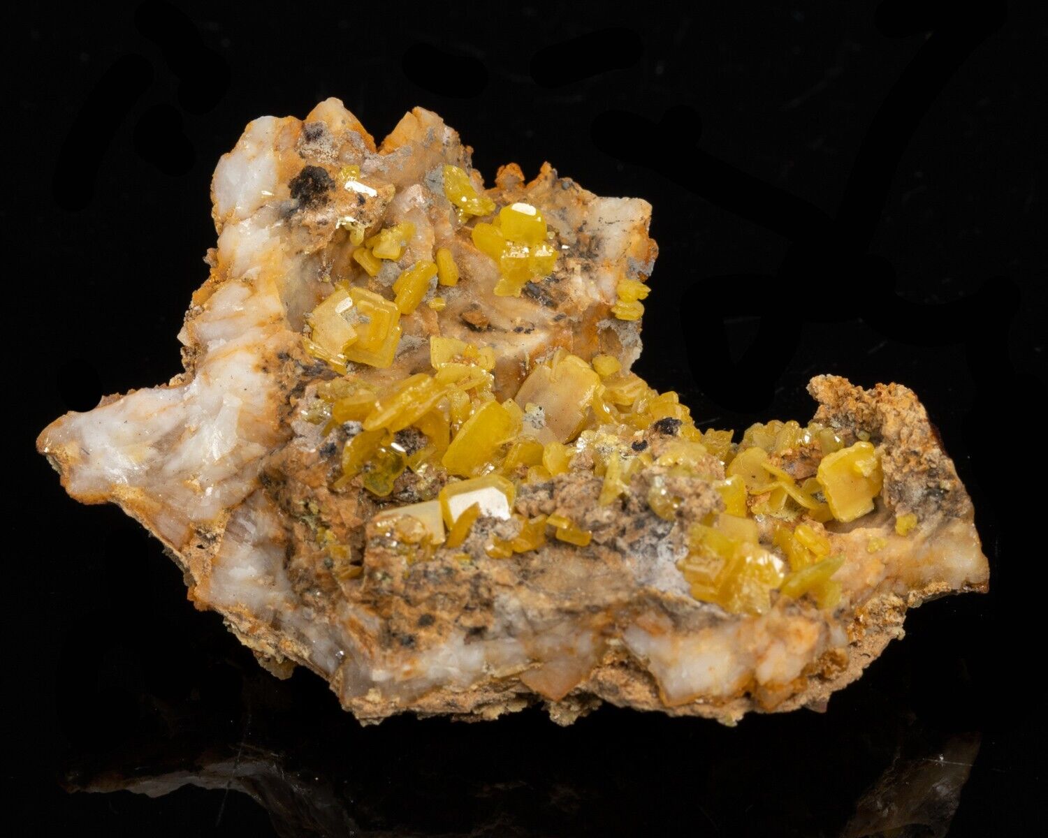 WULFENITE crystals on matrix 1.88 oz stone specimen #9531T - MOROCCO