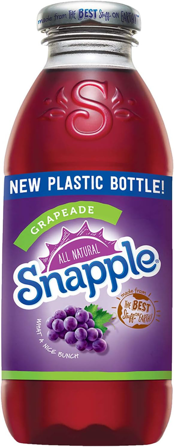 Snapple - 16 oz 9 Plastic Bottles Grapeade, 9 Bottles