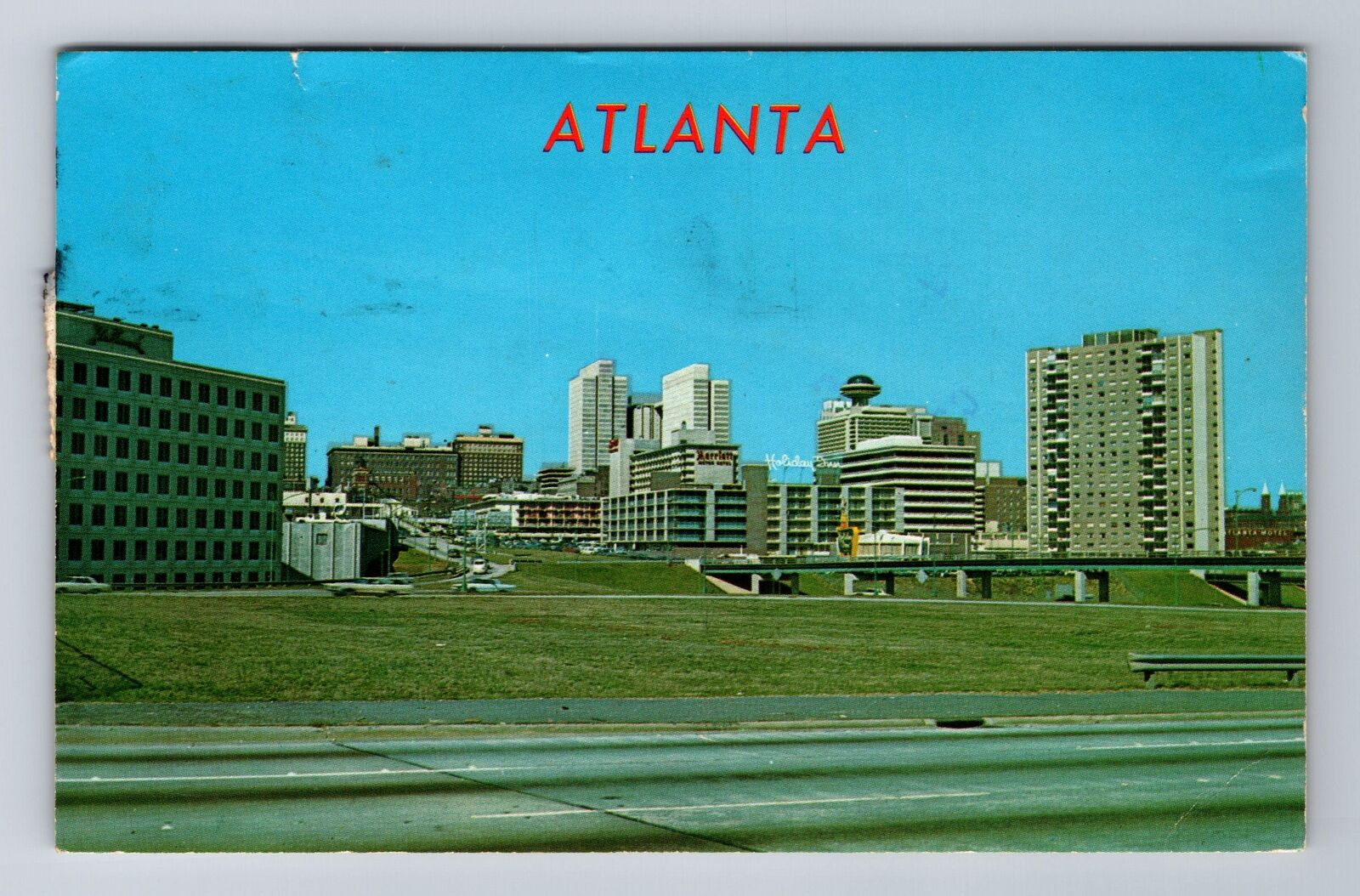 Atlanta GA-Georgia, Downtown View, Peachtree Center, Vintage c1976 Postcard