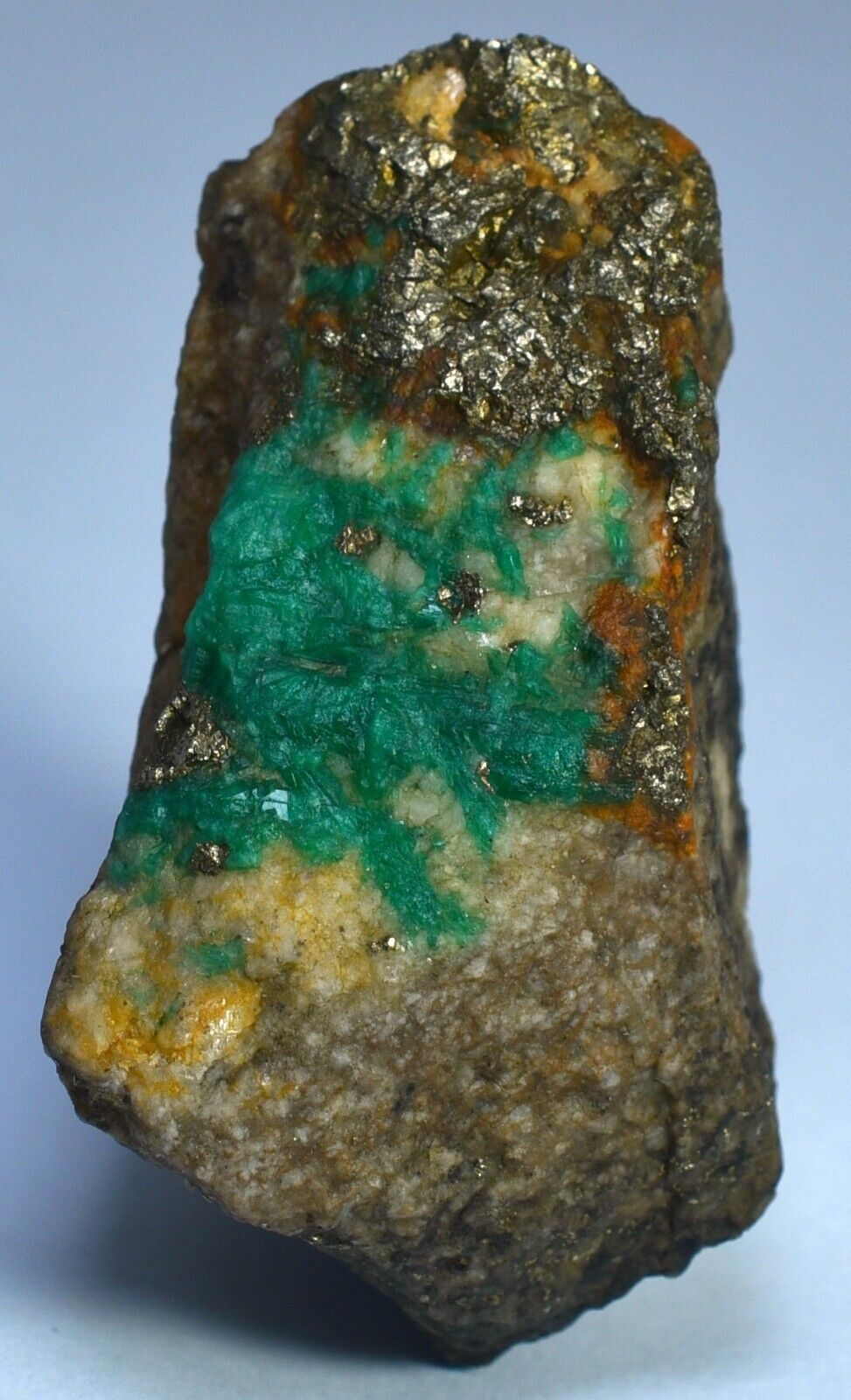 298 CT Lovely Natural Green Emerald & Pyrite Crystals On Matrix Specimen @Afghan