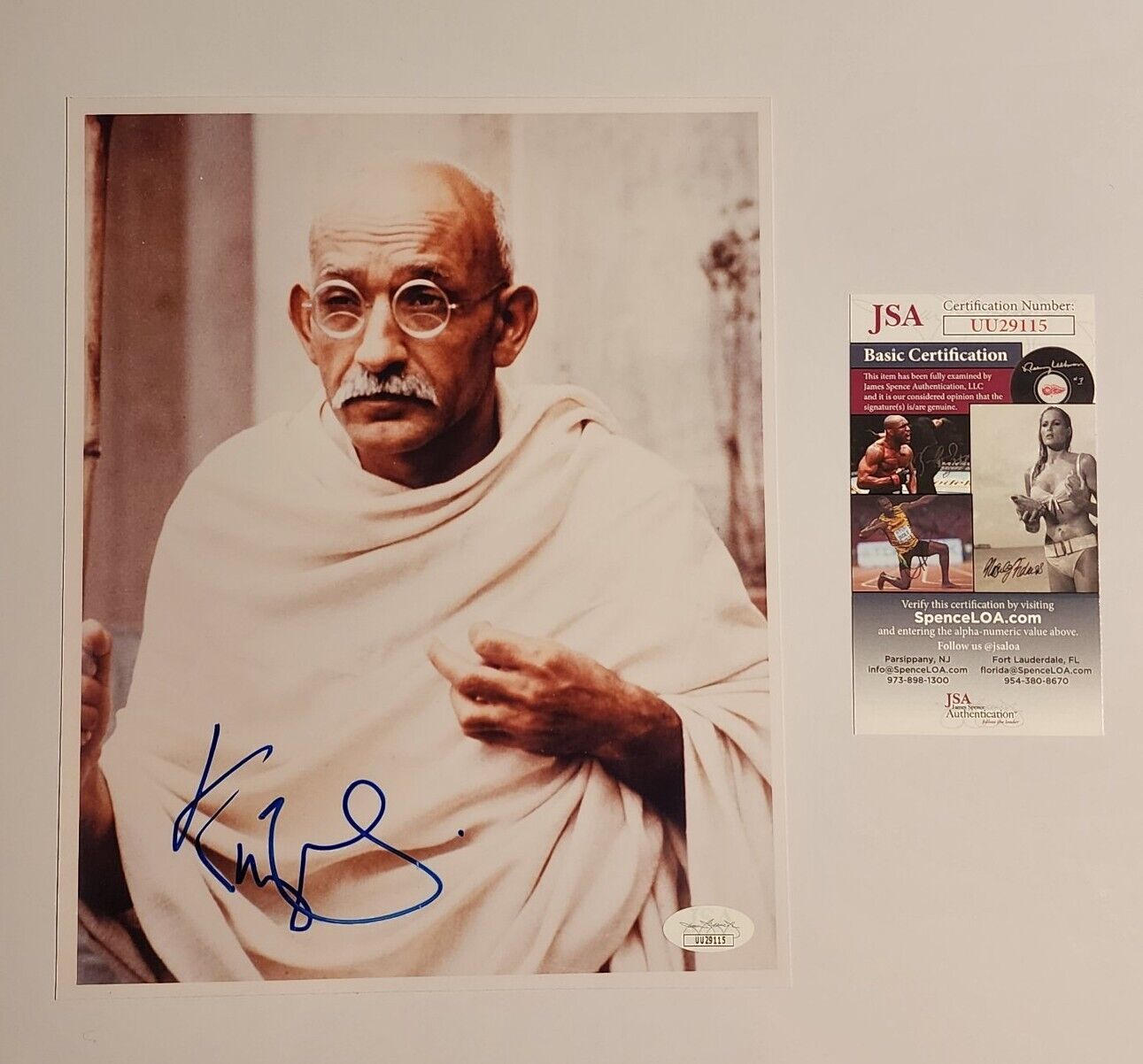 Ben Kingsley Signed Photo JSA COA Gandhi 8x10 Autograph Auto Actor Oscar Winner