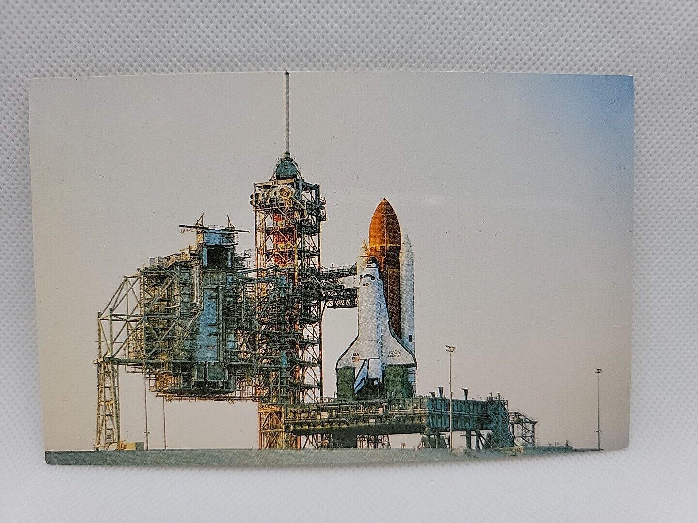 Vintage Postcard NASA Space Shuttle Challenger Pad 39A Kennedy Space Center FL