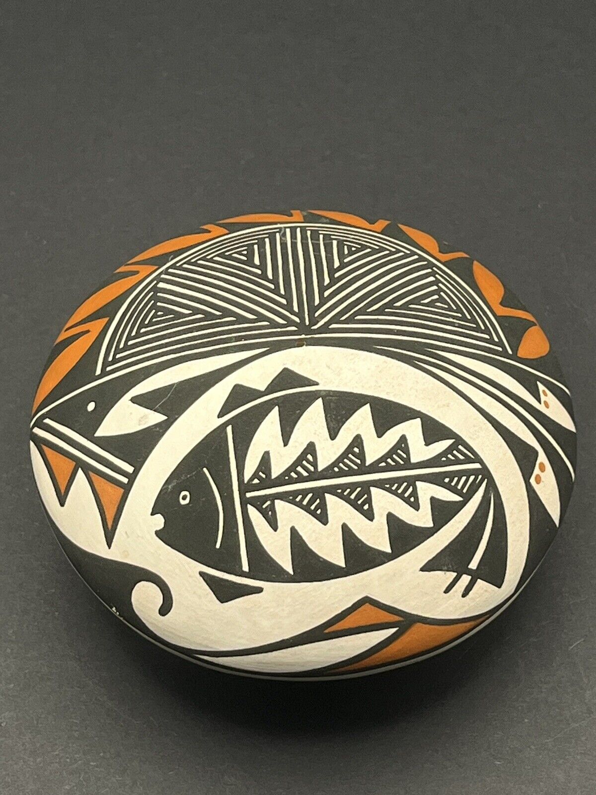 Native American Acoma Pottery Rattle Alicia Kelsey (Chino) Signed